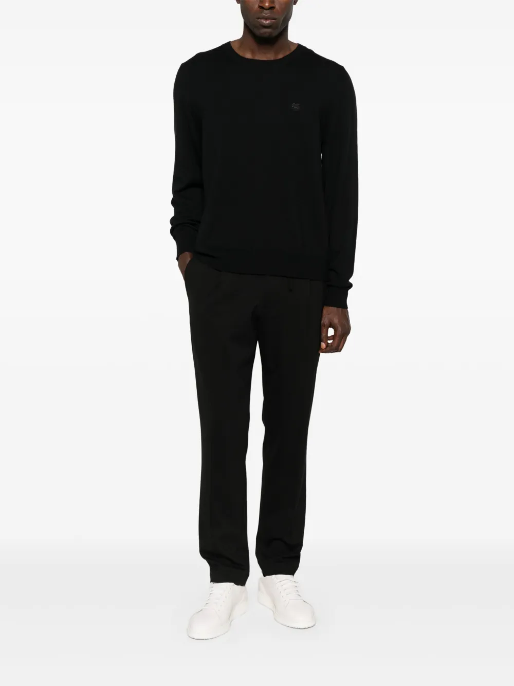 ETRO embroidered-logo sweater - Zwart