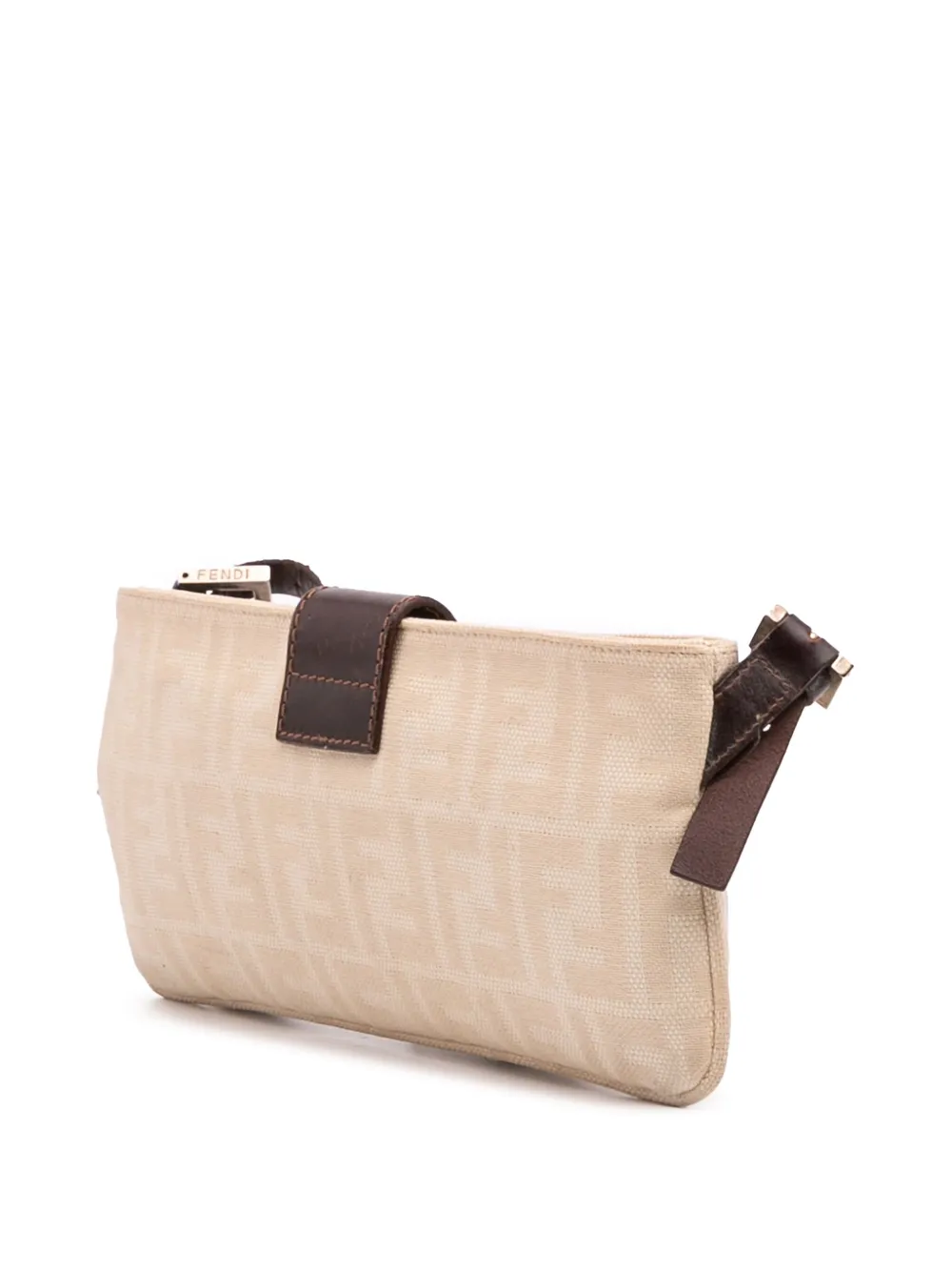 Pre-owned Fendi 2000-2010 Zucca Canvas Crossbody Bag In Brown