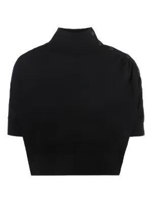 Alexander Wang モノグラム クロップド Tシャツ | ブラック | FARFETCH JP