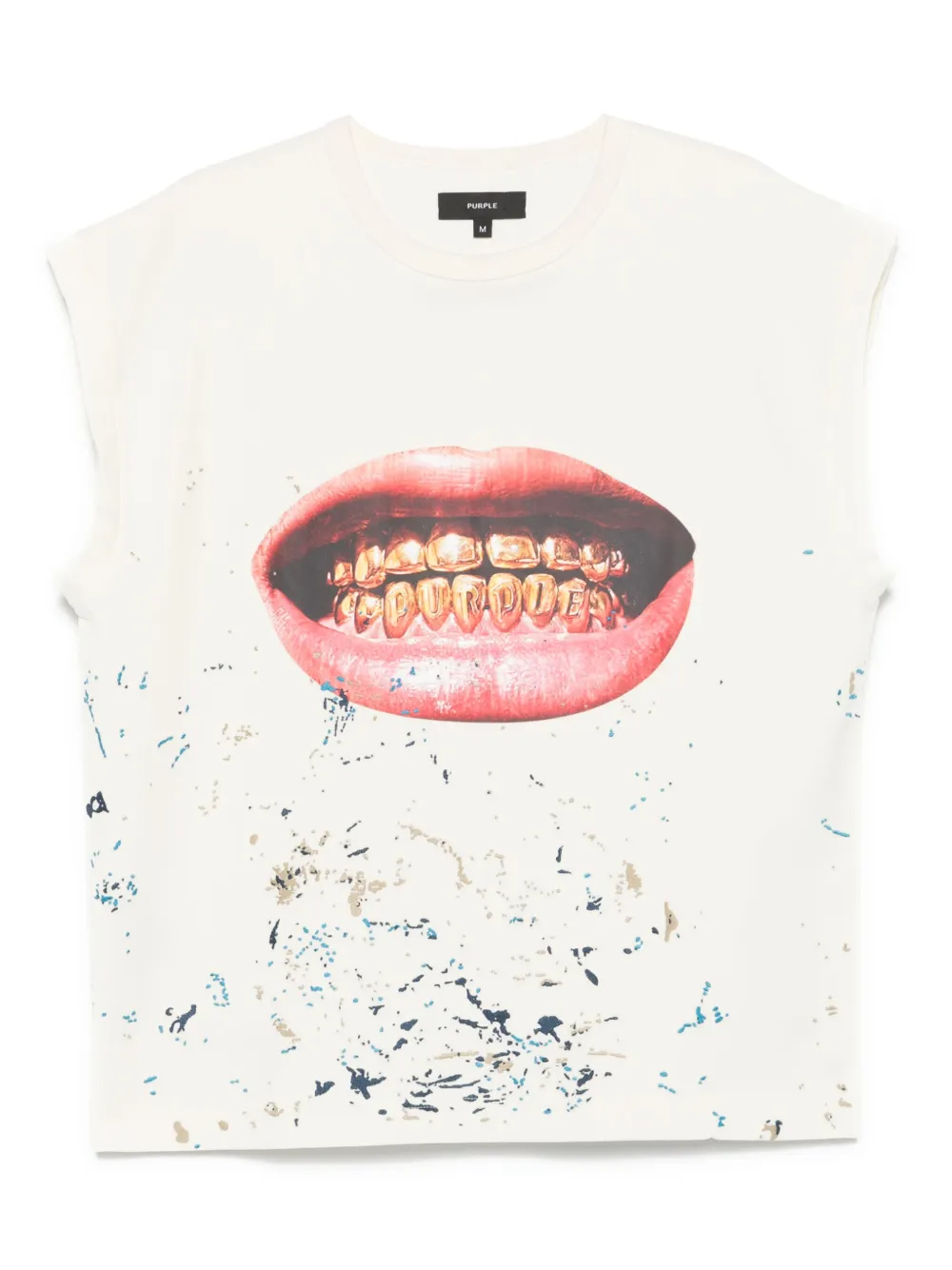 Purple Brand Katoenen T-shirt Beige