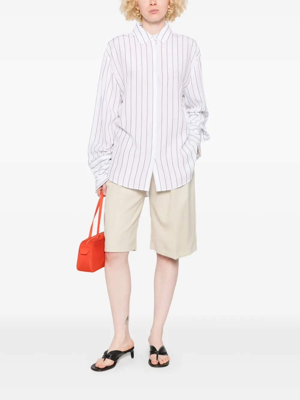 The Frankie Shop Helen striped shirt - Wit