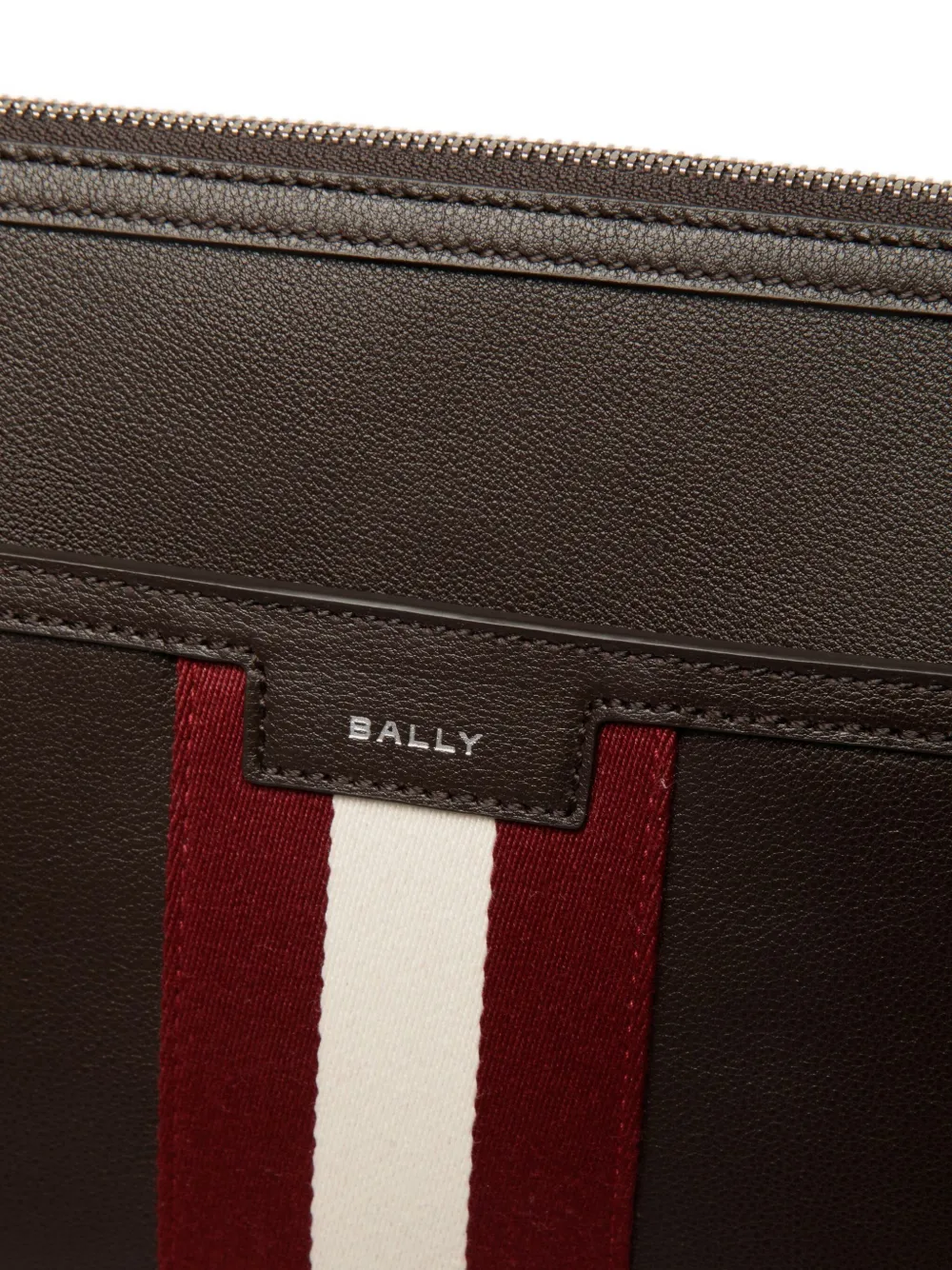 Bally Code Clutch Bag In Brown