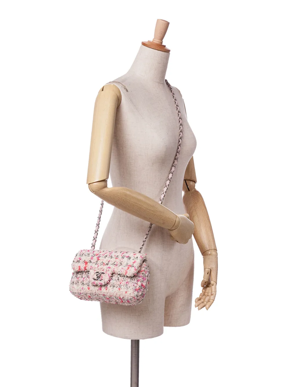 CHANEL Pre-Owned 2018 Mini Rectangular Classic Tweed Single Flap crossbody bag | Pre-Owned | Image 2