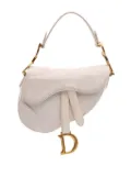 Christian Dior Pre-Owned 2020 Mini Oblique Canvas Saddle Bag satchel - White