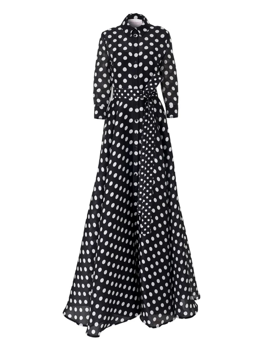 Carolina Herrera Maxi-jurk met stippen Zwart