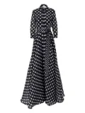 Carolina Herrera polka dot-pattern maxi dress - Black