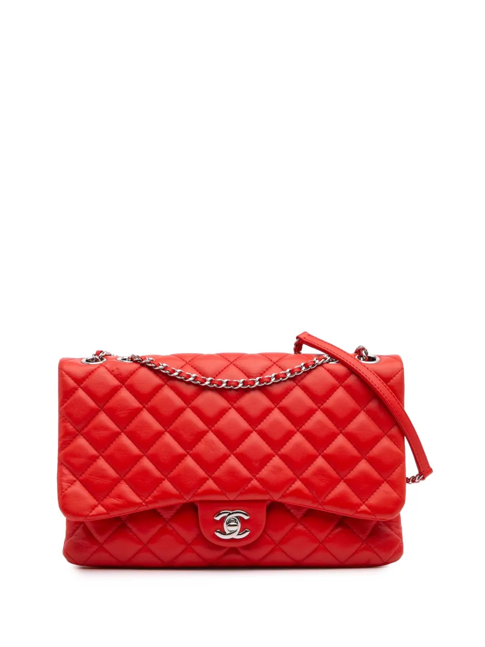 CHANEL Pre-Owned 2014 マトラッセ カーフスキン テンダータッチ フラップ ショルダーバッグ - レッド CHANEL Pre-Owned 2014 マトラッセ カーフスキン テンダータッチ フラップ ショルダーバッグ - レッド