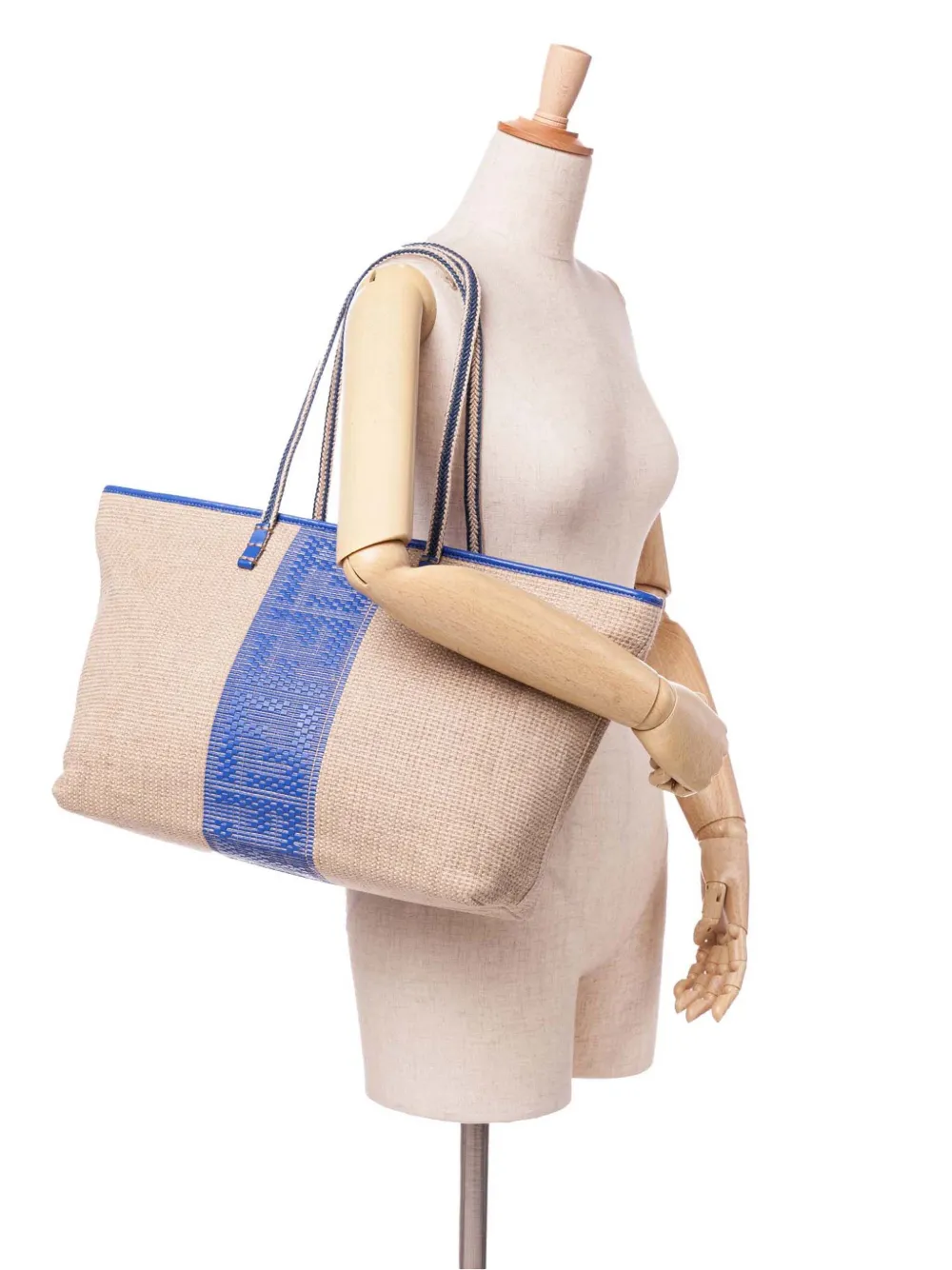 Fendi Pre-Owned 2000-2010 Zucca Raffia Roll tote bag | Pre-Owned | Image 2