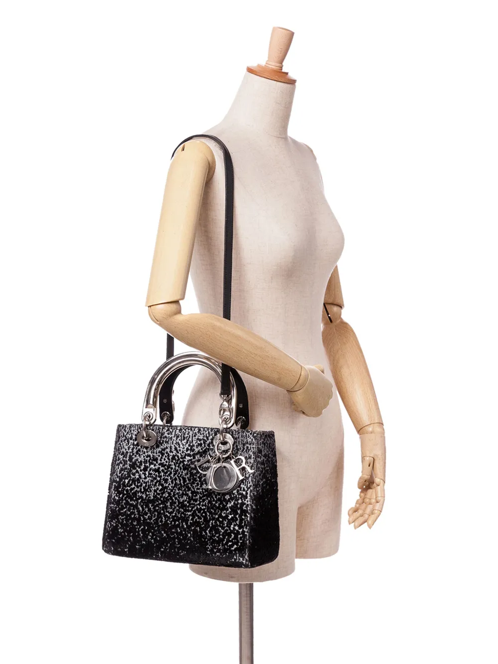 Christian Dior Pre-Owned 2014 Medium Fabric Lame Lady Dior satchel | Pre-Owned | Image 2