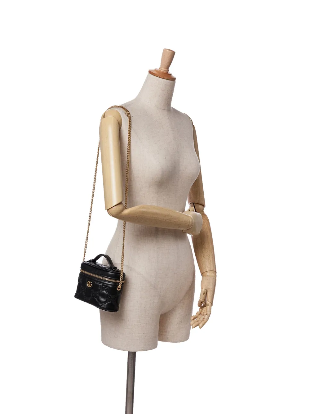 Gucci Pre-Owned 2016-2024 Mini GG Marmont Matelasse Leather Top Handle Vanity Chain Bag satchel | Pre-Owned | Image 2