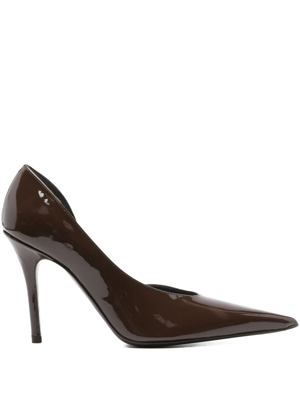 GIABORGHINI 100mm Barbara pointed-toe cut-out pumps Brown