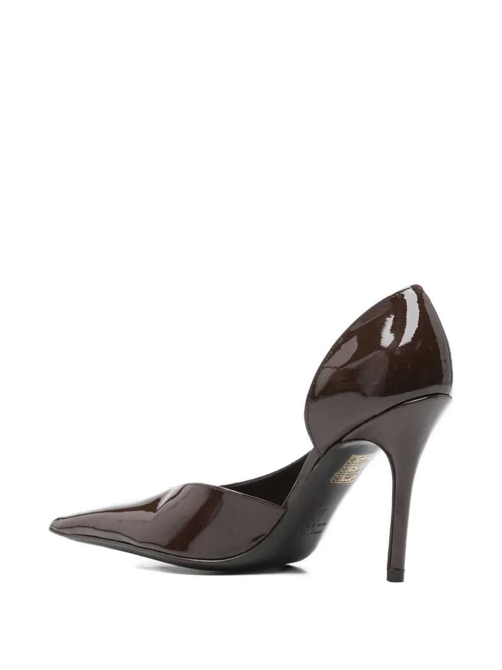 GIABORGHINI 100mm Barbara pointed-toe cut-out pumps Brown