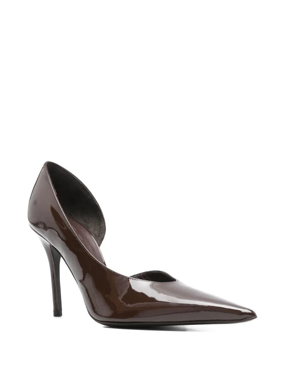 GIABORGHINI 100mm Barbara pointed-toe cut-out pumps Brown