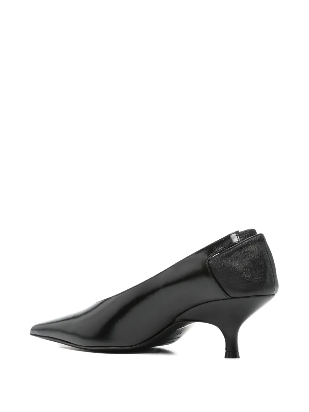 Gia Borghini 50mm Sloane Pointed-toe Kitten-heel Pumps In Black