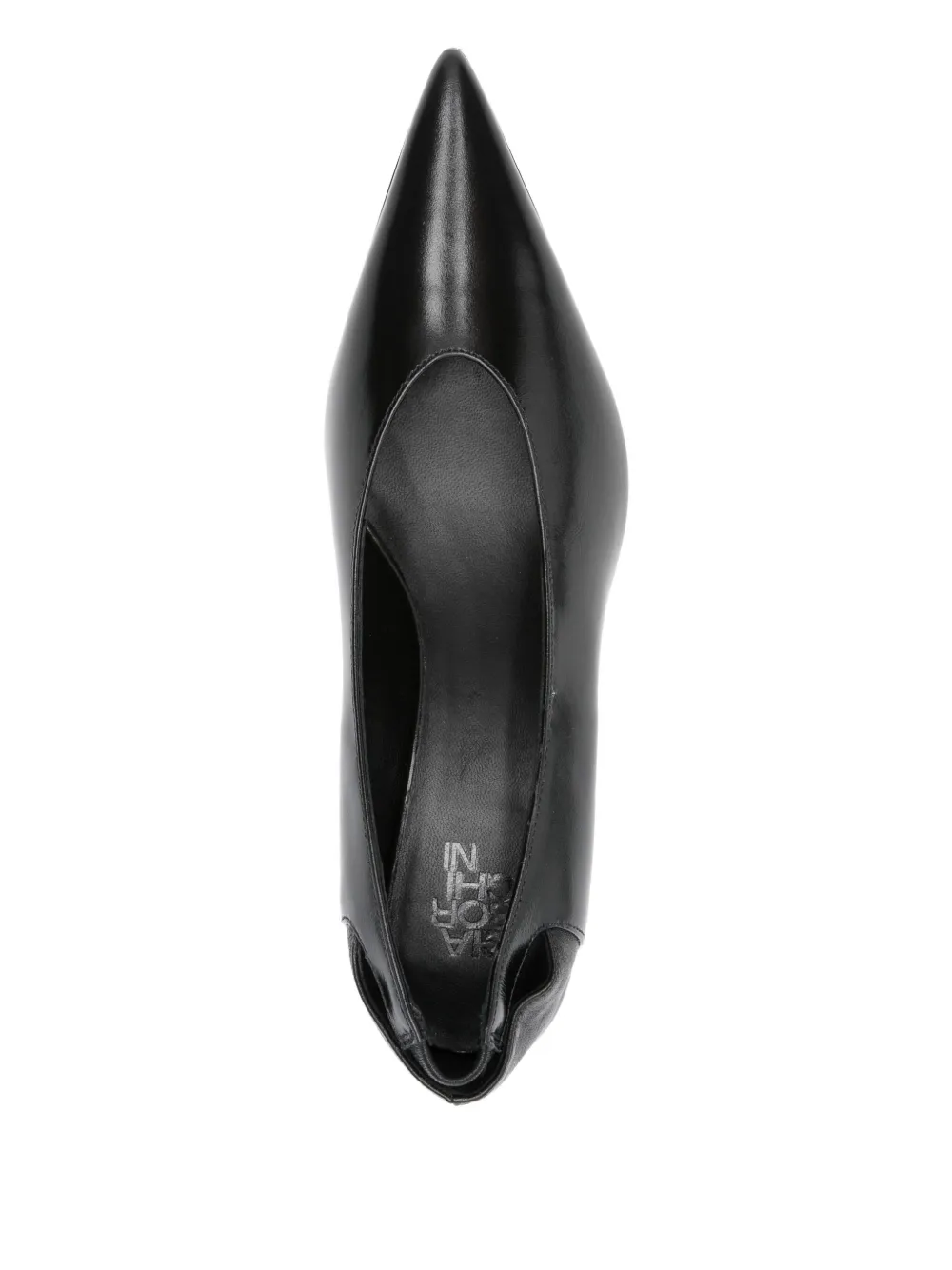 Gia Borghini 50mm Sloane Pointed-toe Kitten-heel Pumps In Black