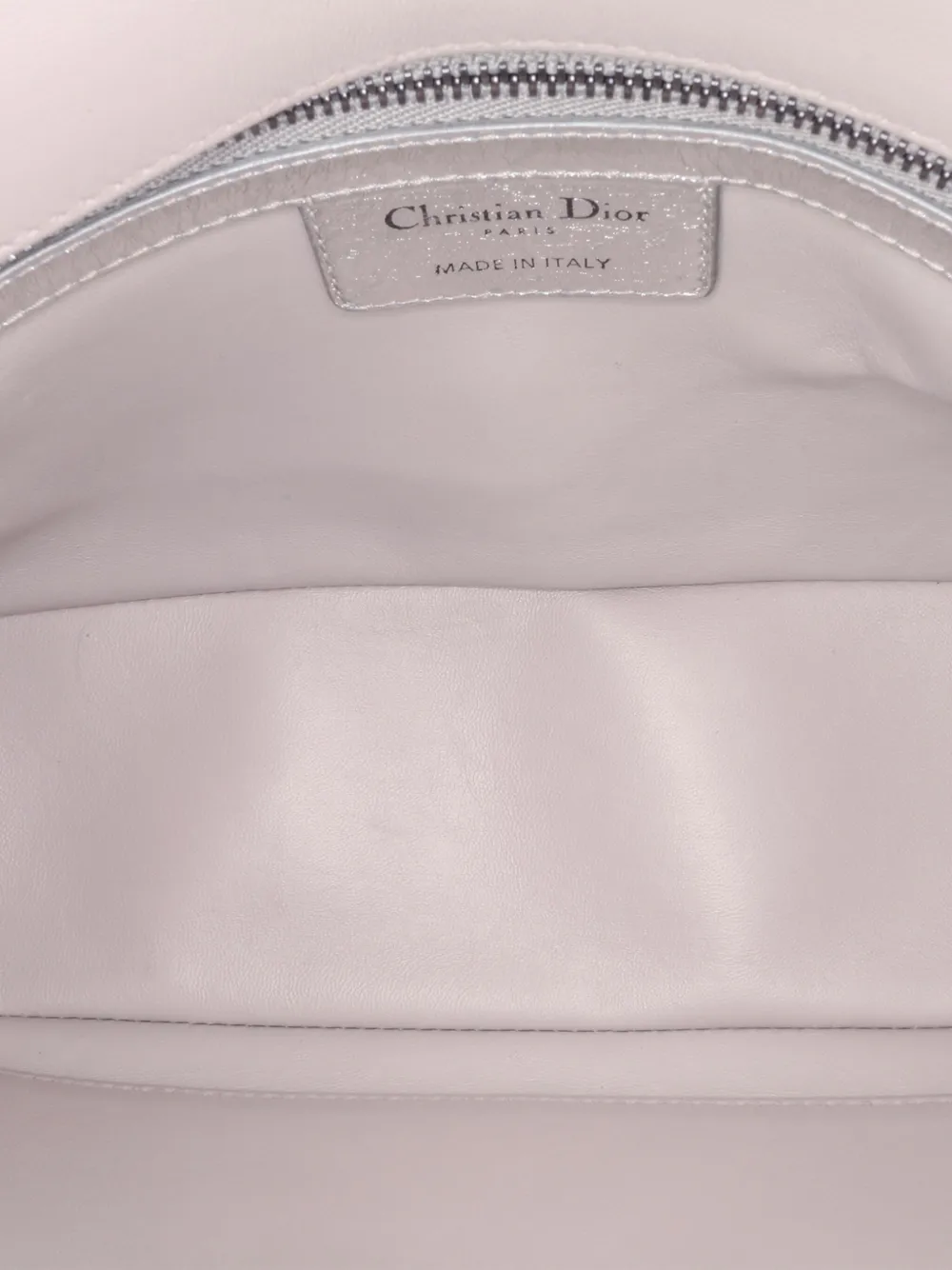Pre-owned Dior 2021 Medium Metallic Calfskin Cannage Supple Caro Bag Crossbody Bag