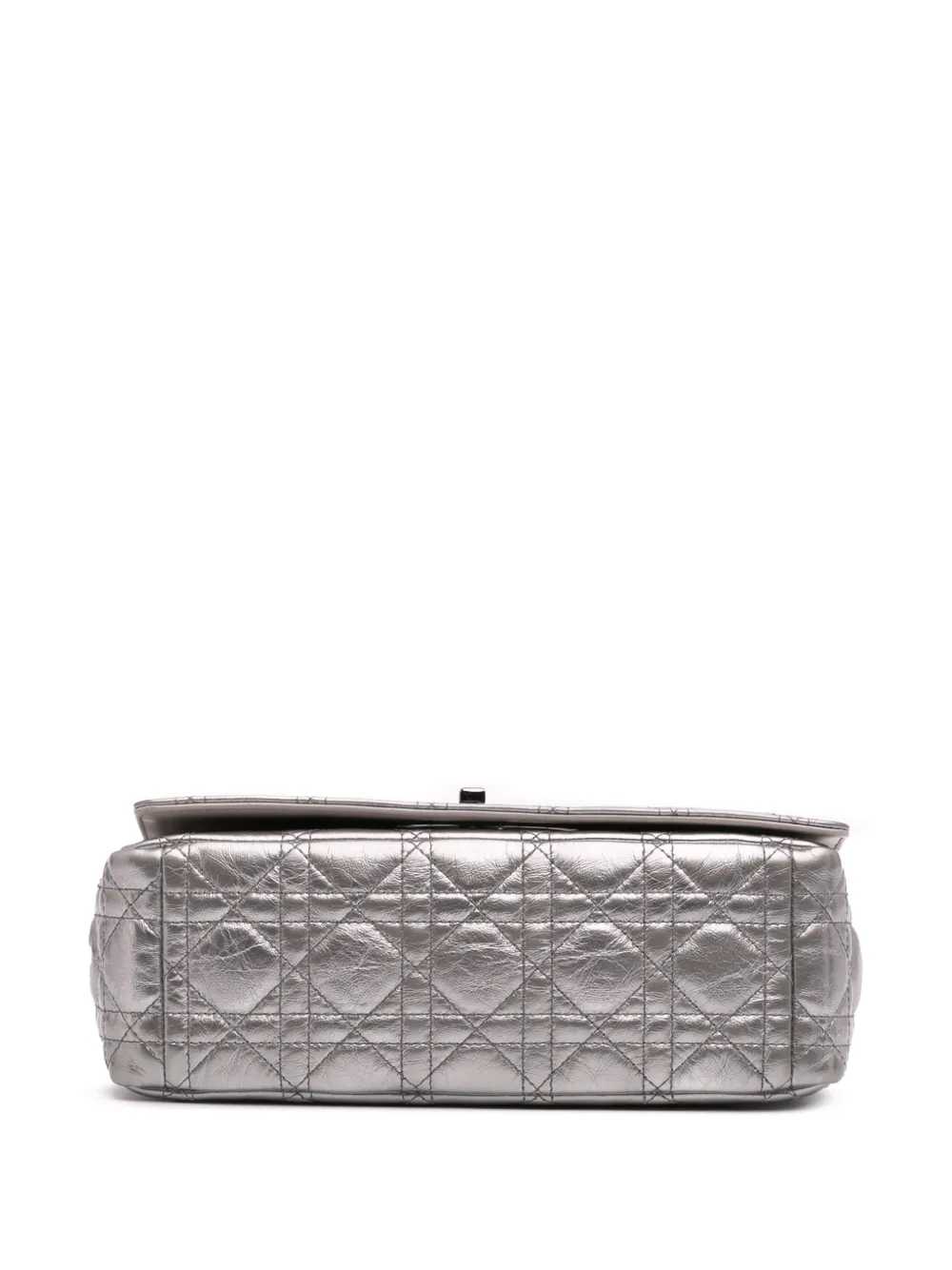 Pre-owned Dior 2021 Medium Metallic Calfskin Cannage Supple Caro Bag Crossbody Bag