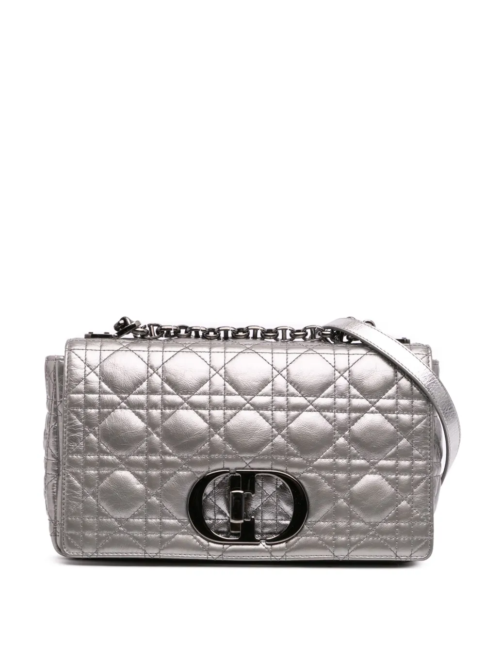 Christian Dior Pre-Owned 2021 ミディアム メタリックカーフ カナージュ サプル カロ ショルダーバッグ - Christian Dior Pre-Owned 2021 ミディアム メタリックカーフ カナージュ サプル カロ ショルダーバッグ -