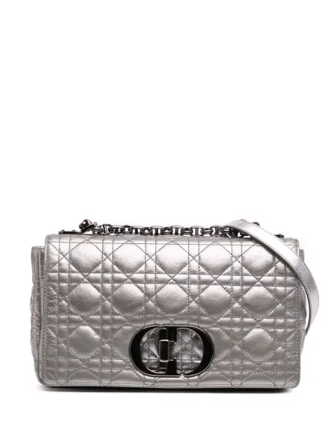 Christian Dior Pre-Owned 2021 Medium Metallic Calfskin Cannage Supple Caro Bag crossbody bag