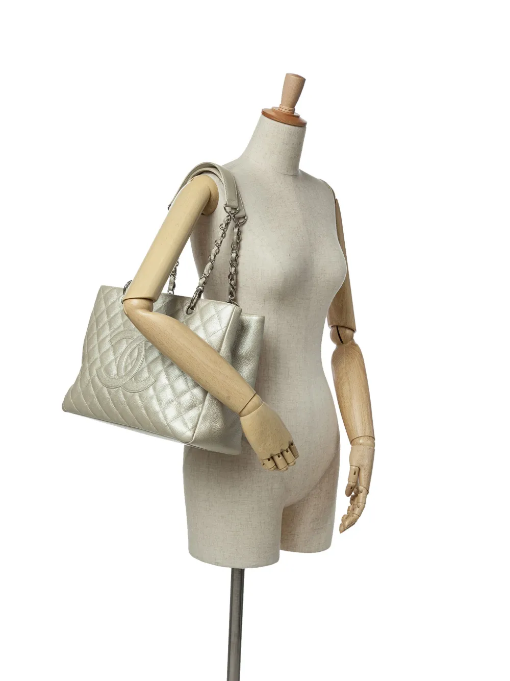 Pre-owned Chanel 2008-2009 Caviar Grand Shopping Tote Bag