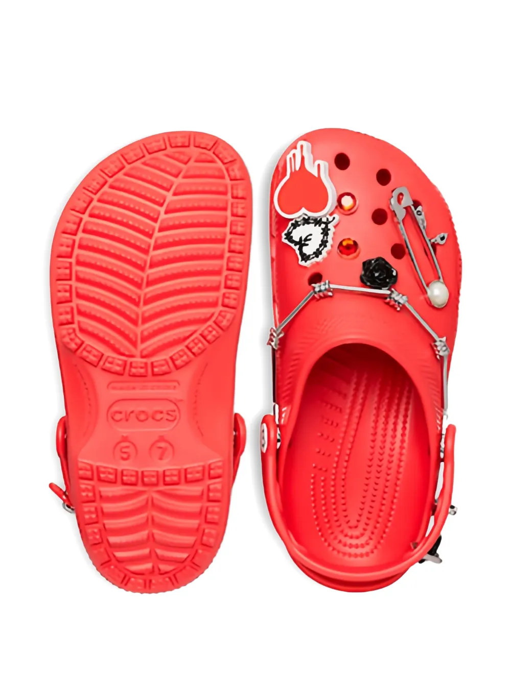 Crocs x Karol G Classic "Flame" sandals Red