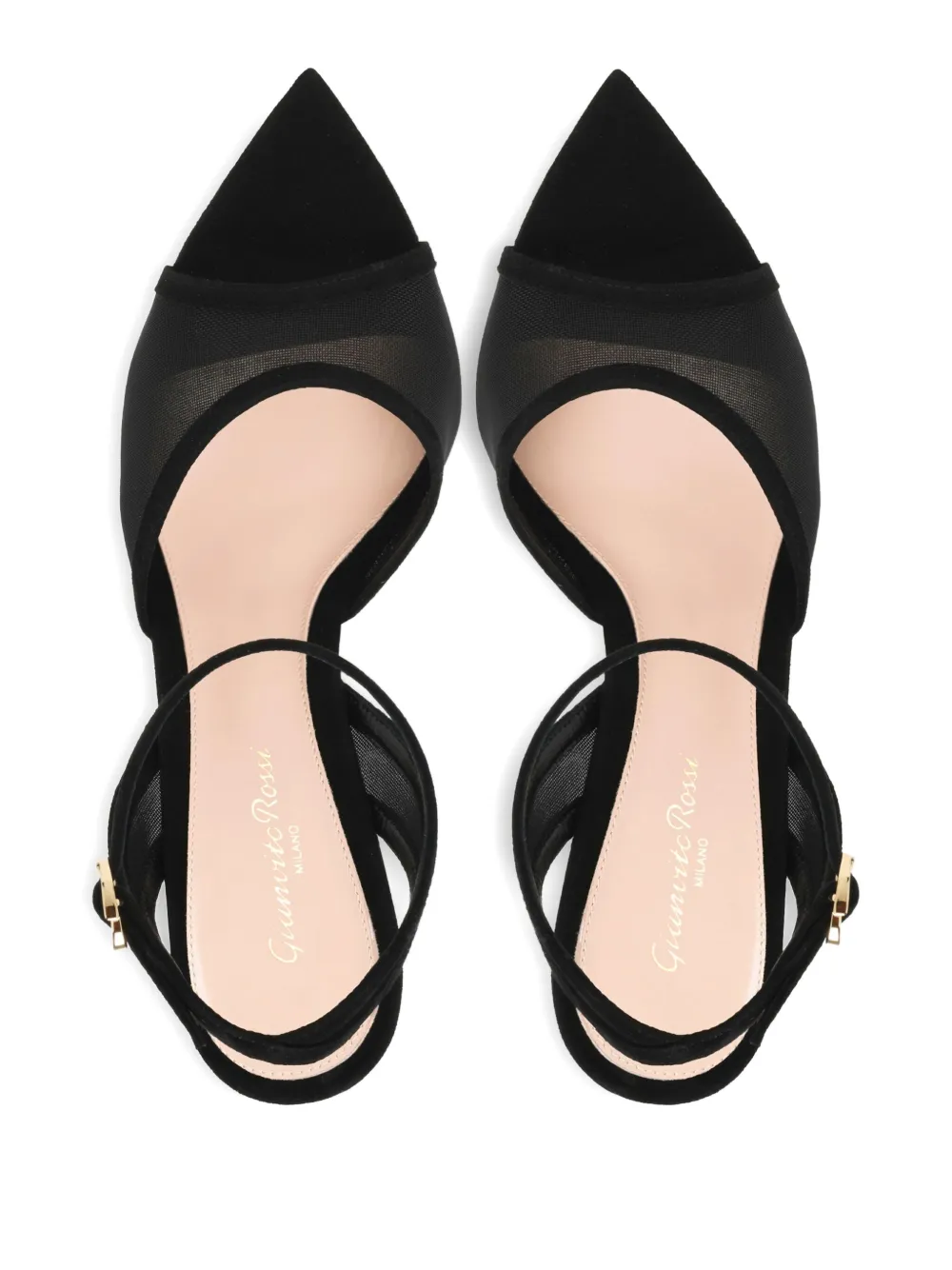 Gianvito Rossi 100 mm Doreta slingback sandalen Zwart