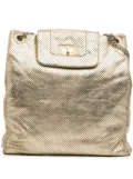 CHANEL Pre-Owned 2008-2009 Perforated Crackled Metallic Calfskin Drill tote bag - Gold