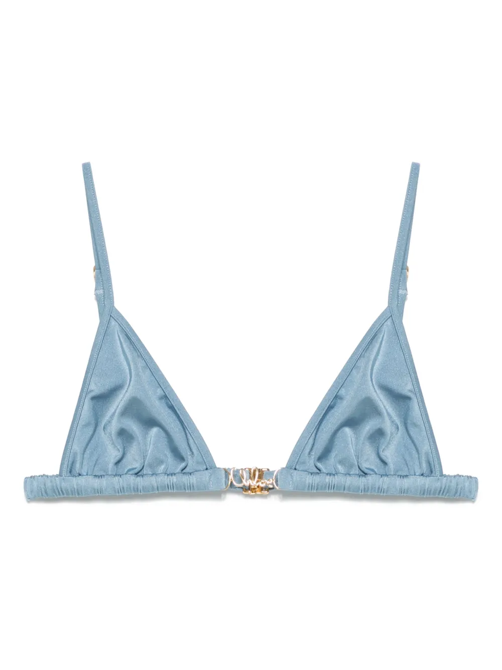 Chloé Logo-lettering Bikini Top In Blue