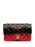 CHANEL Pre-Owned 2019 Mini Rectangular Bicolor Patent Single Flap crossbody bag - Black