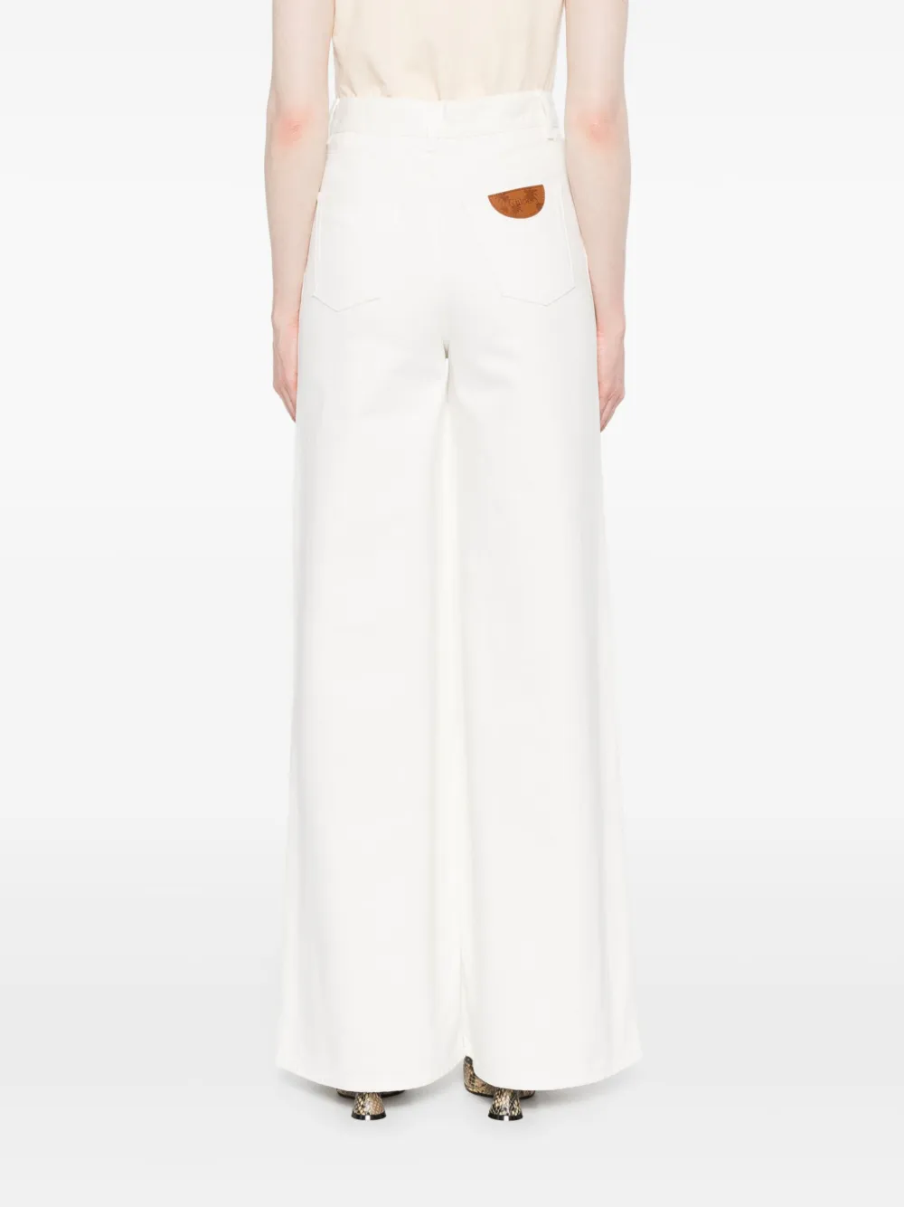 Chloé Katoenen broek Wit
