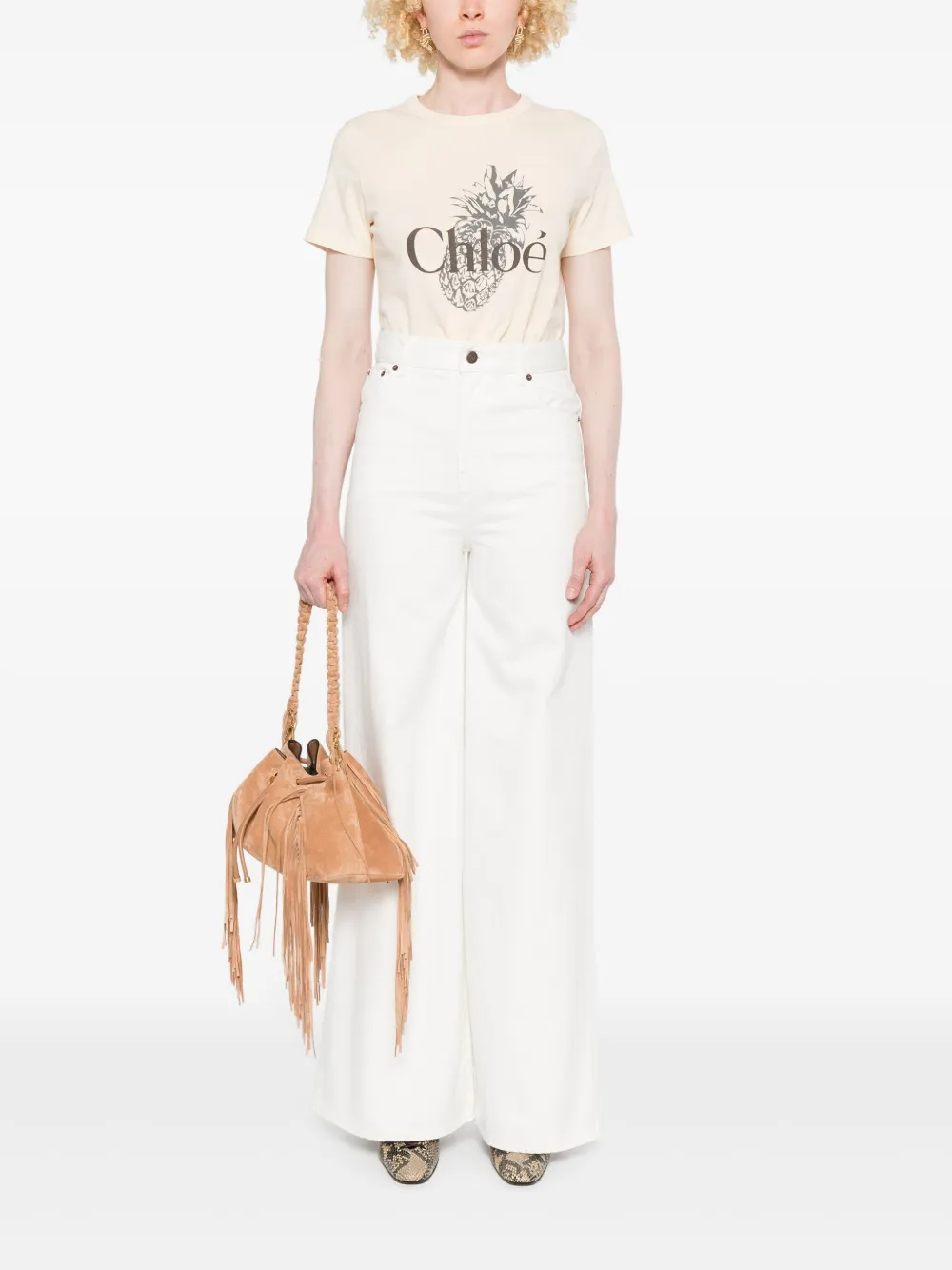 Chloé Katoenen broek - Wit
