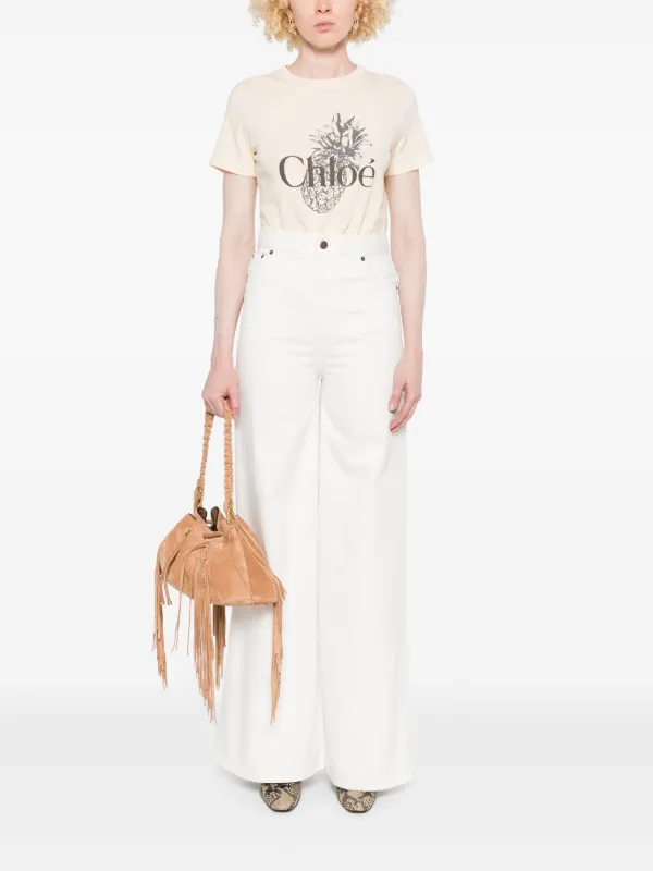 パンツ CHLOE COTTON TROUSERS Chloe Cotton Drill Cropped Wide-Leg Trousers - Bergdorf Goodman