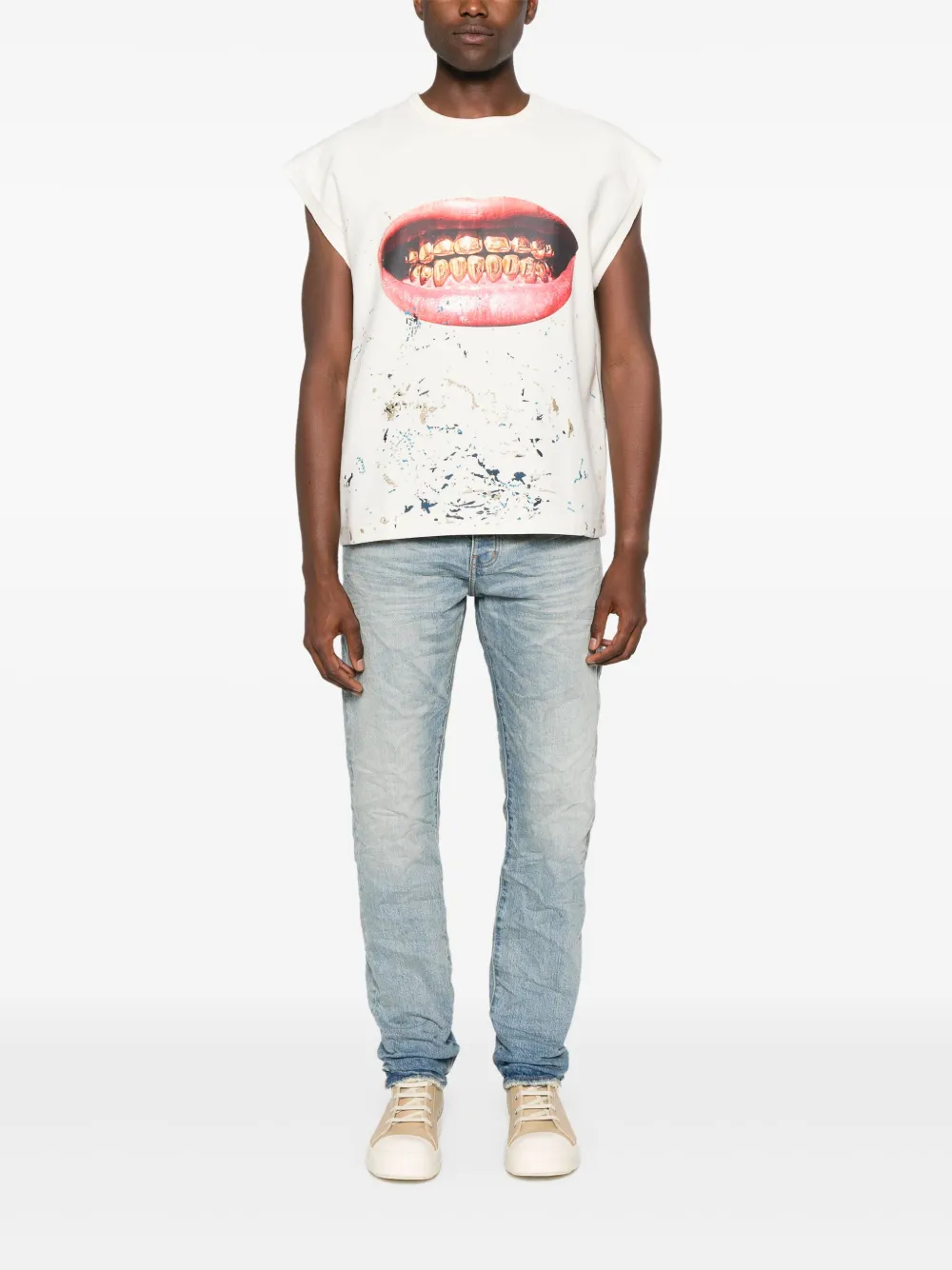 Purple Brand Stretch-katoenen jeans - Blauw