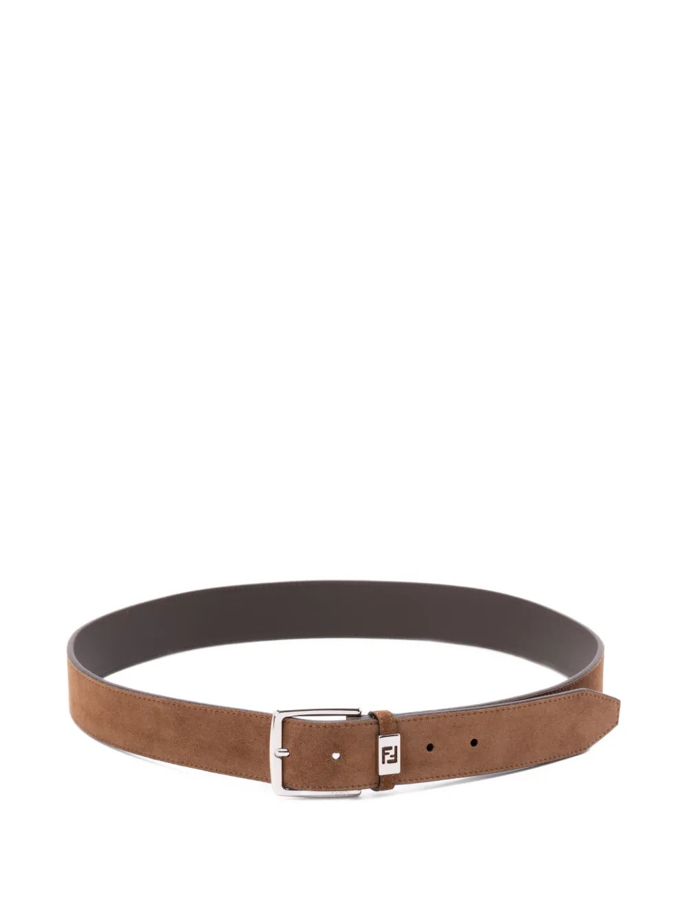 FENDI Omkeerbare suède leren riem Bruin