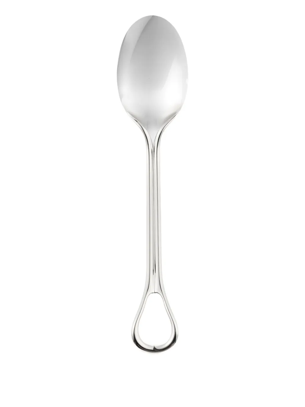 Christofle Silver-plated Loop-handle Dessert Spoon In Silver