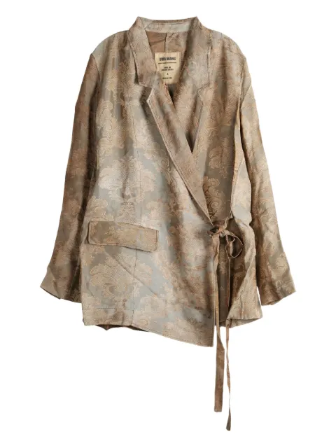 Uma Wang Khloe brocade wrap blazer