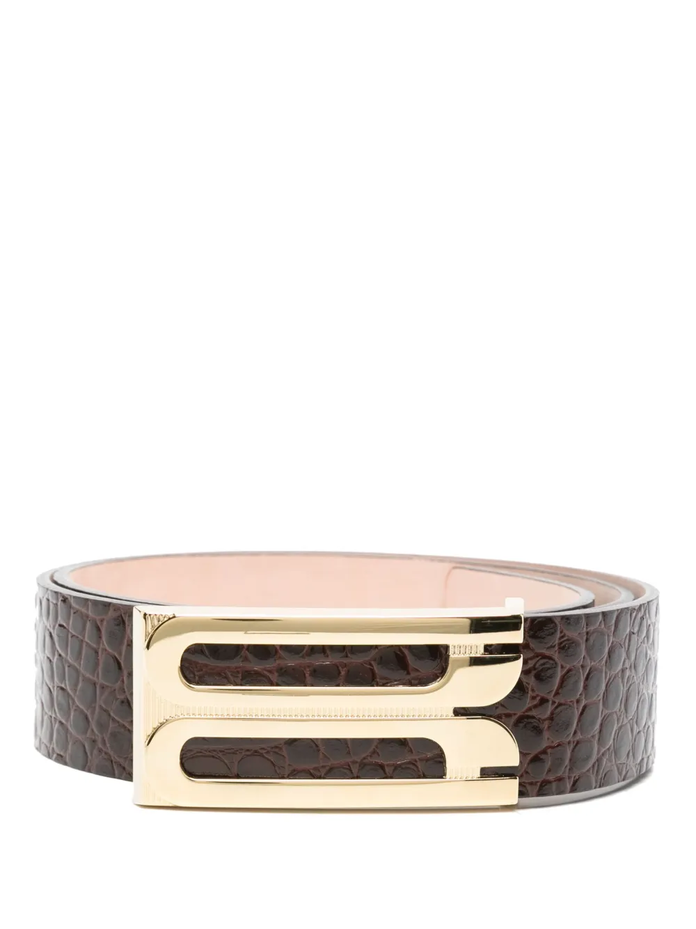 Victoria Beckham Lakleren riem Bruin