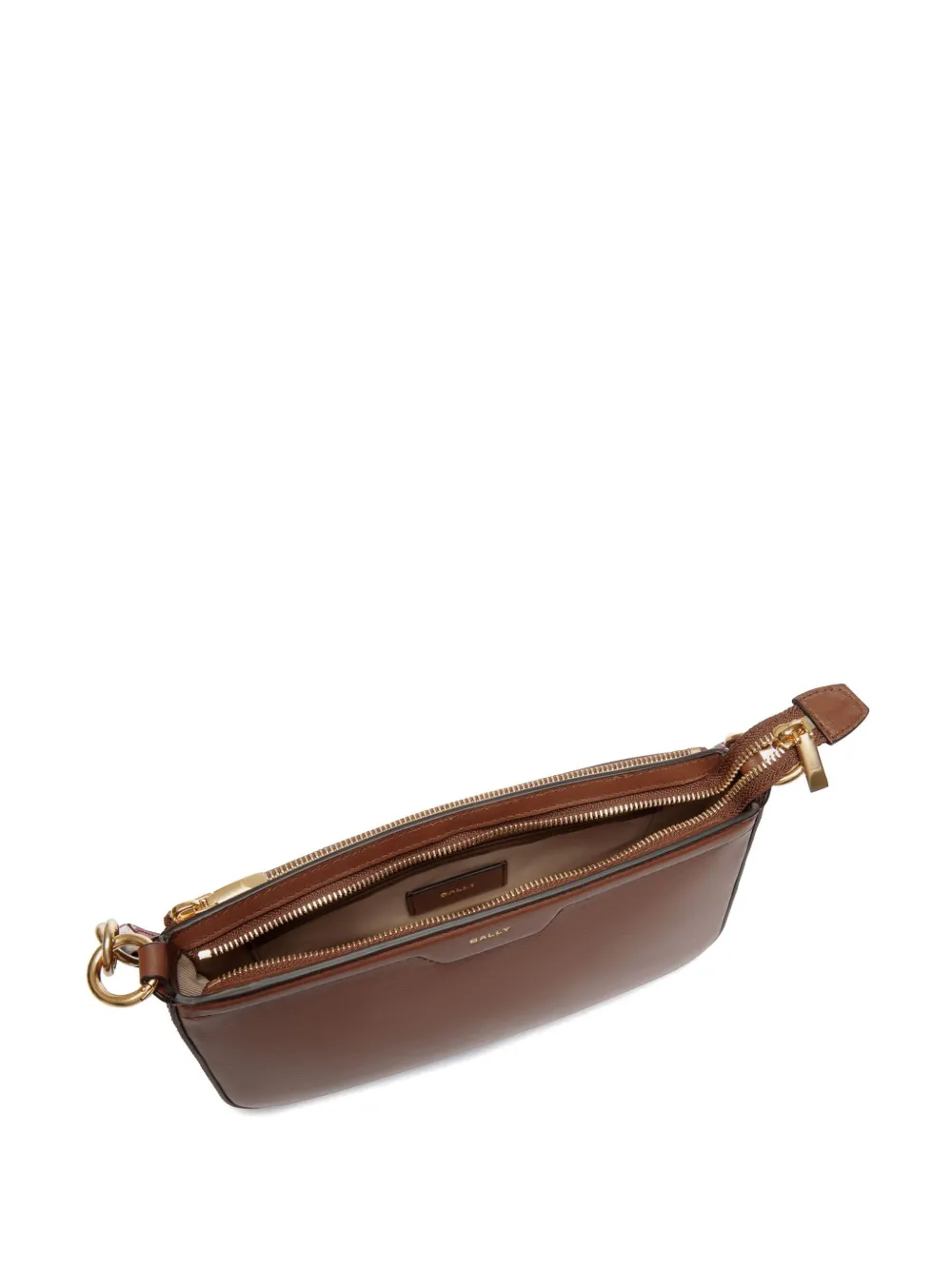 Bally Kleine leren schoudertas Bruin