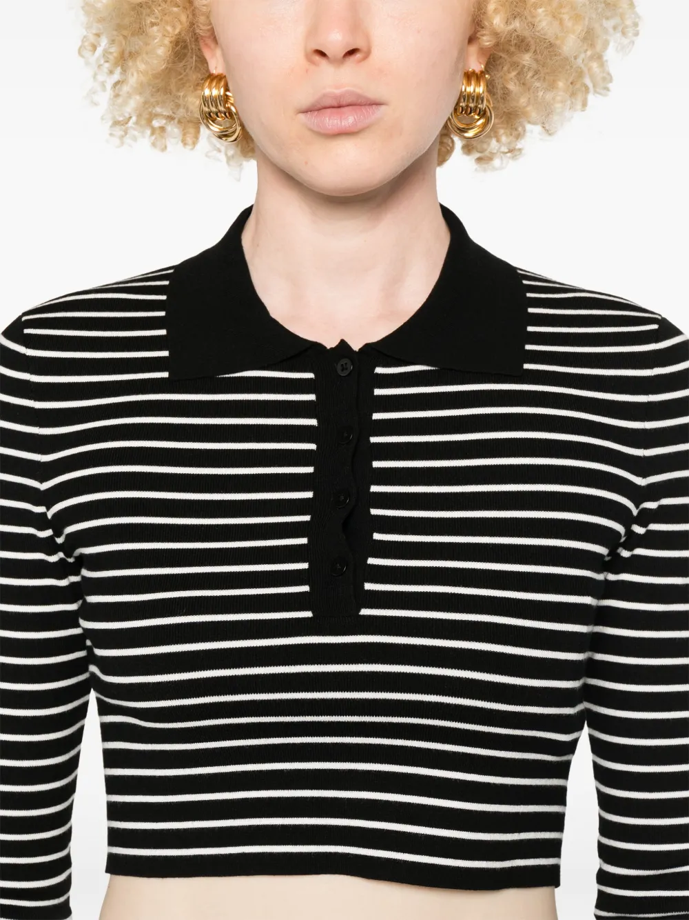 Shop The Frankie Shop Giselle Cropped Polo Top