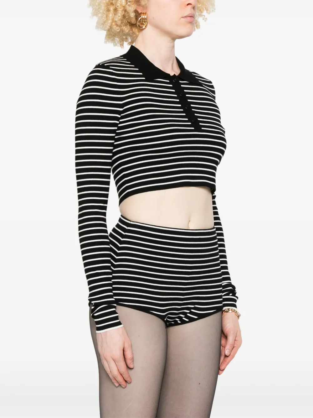 Shop The Frankie Shop Giselle Cropped Polo Top