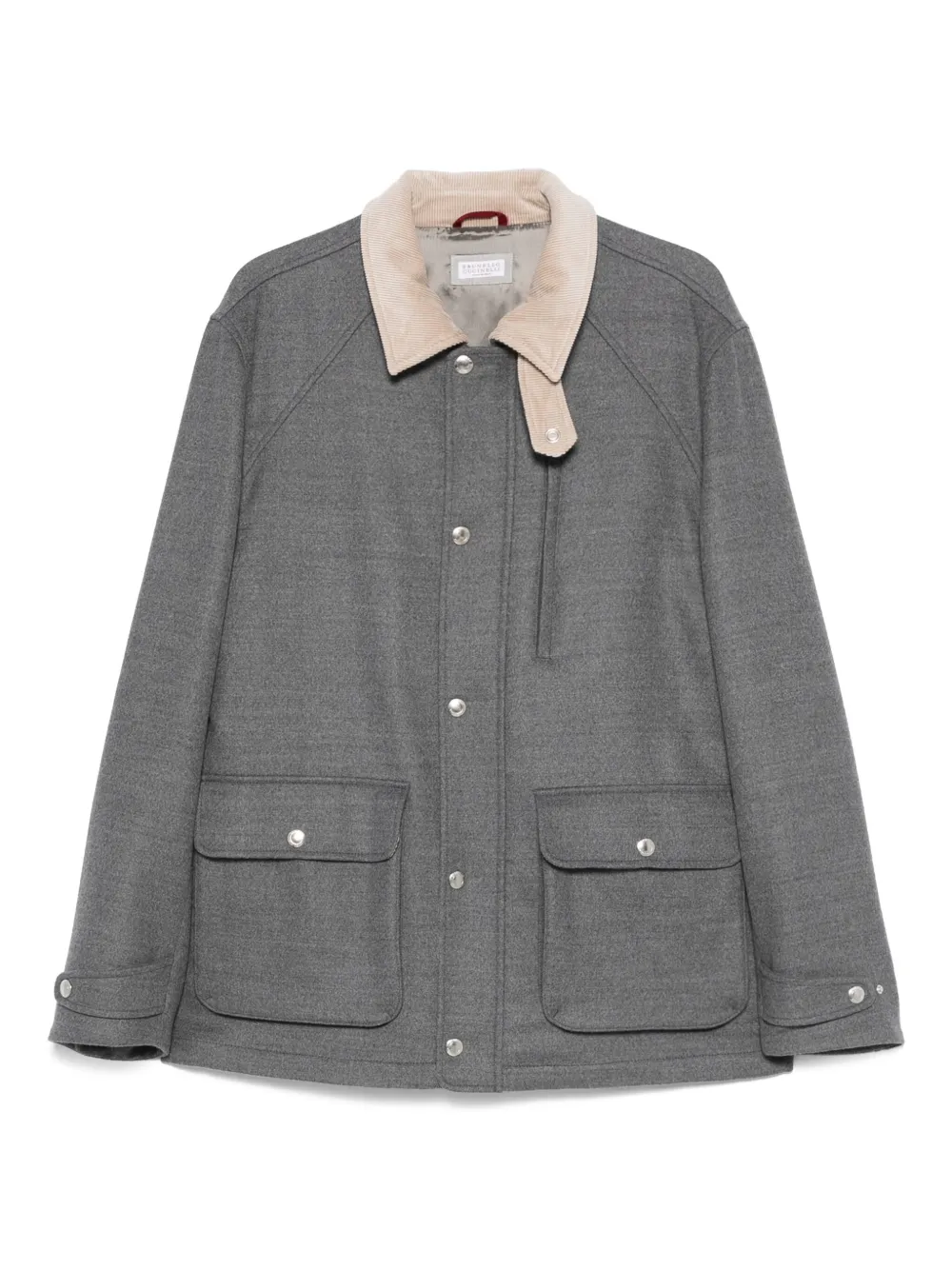 Brunello Cucinelli contrast-collar jacket | gris | Image 1