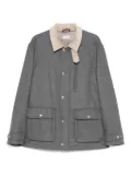 Brunello Cucinelli contrast-collar jacket - Grey