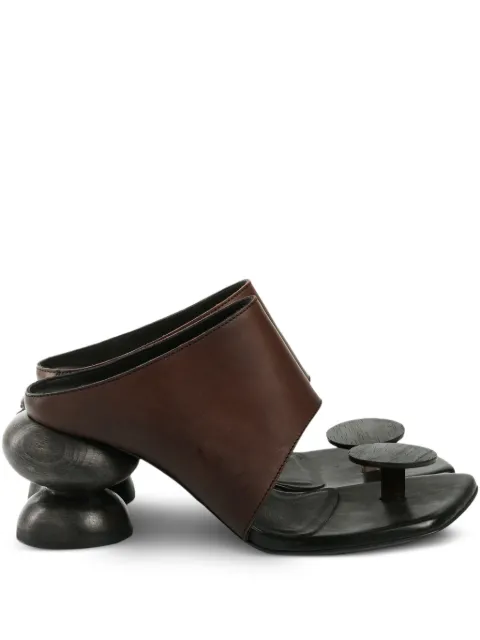 Uma Wang sculpted-heel leather sandals