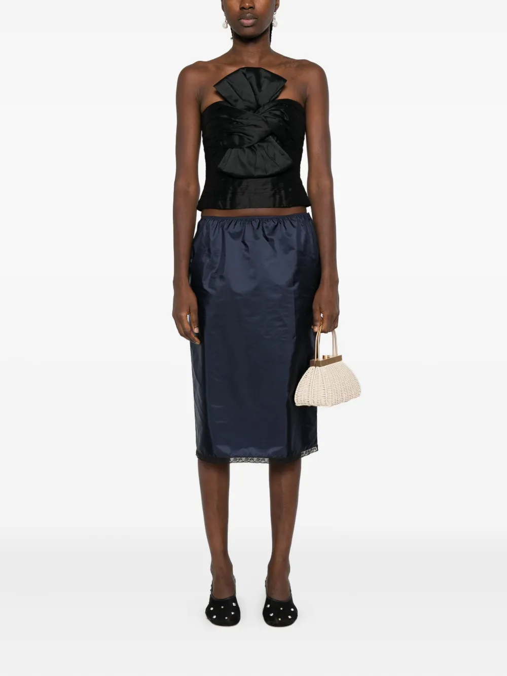 Aje Stella bow-detail blouse - Zwart