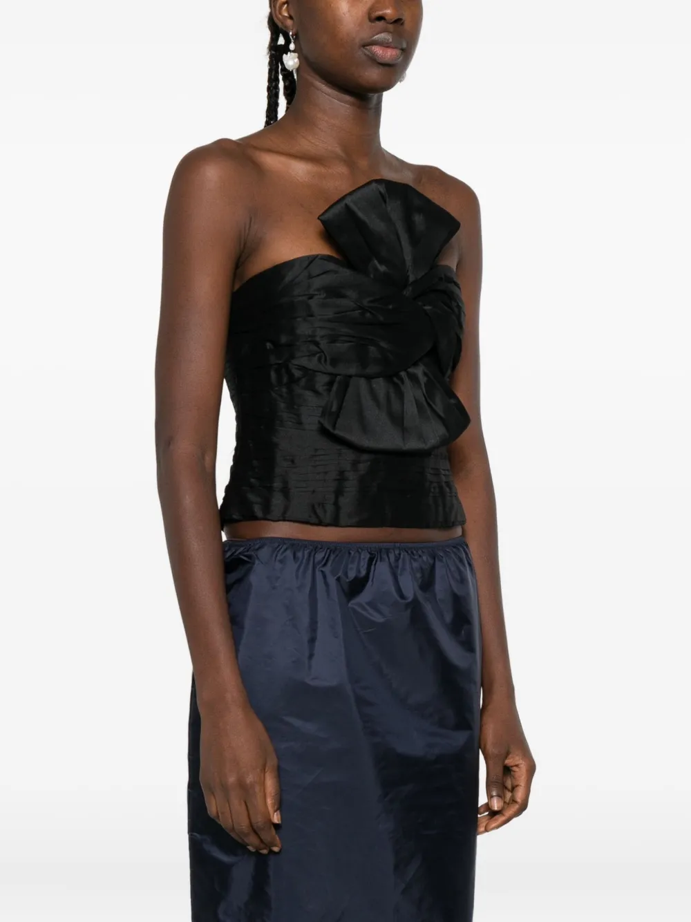 Aje Stella blouse met strikdetail Zwart