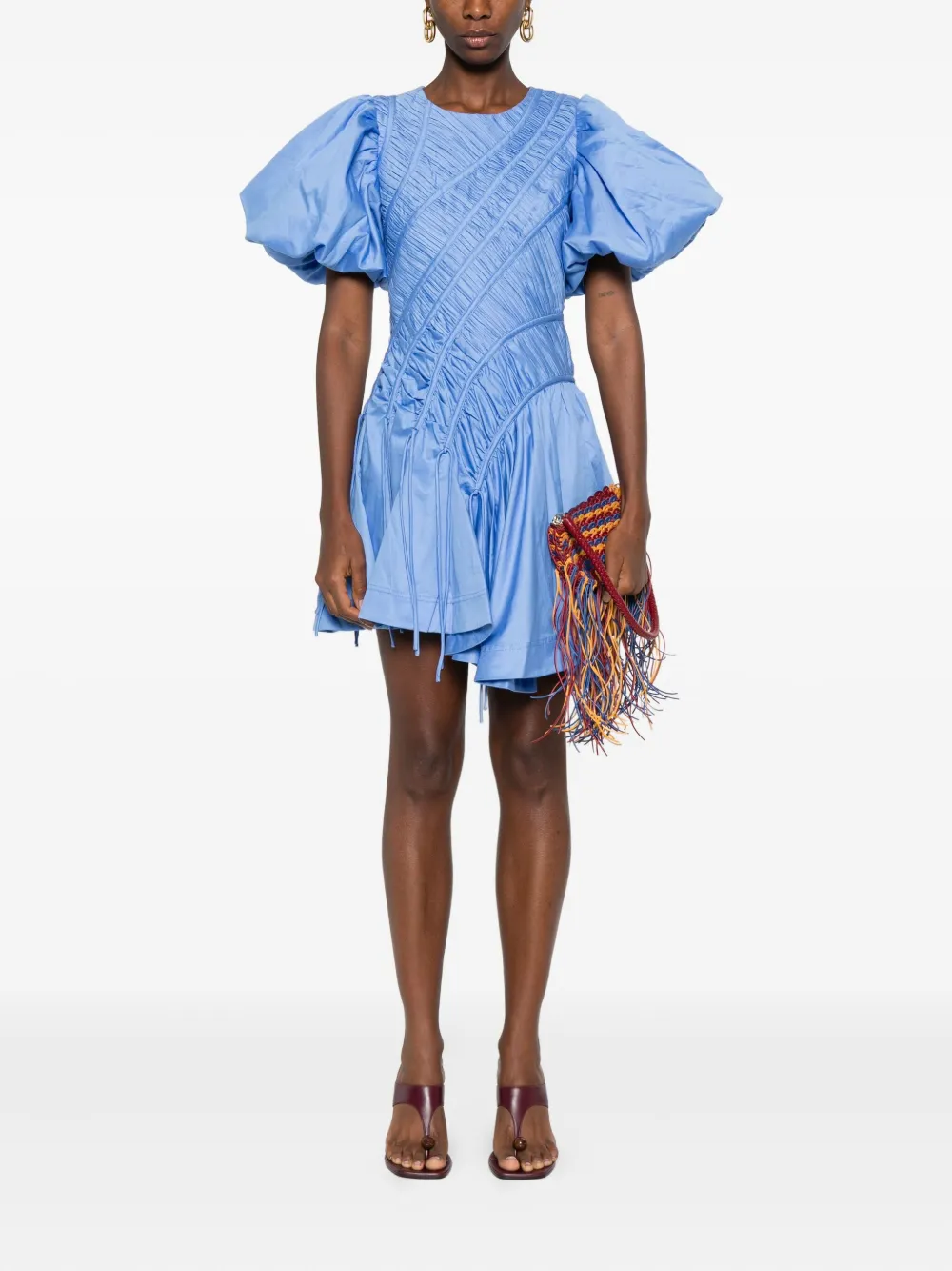 Aje Wisteria puff-sleeve mini dress - Blauw