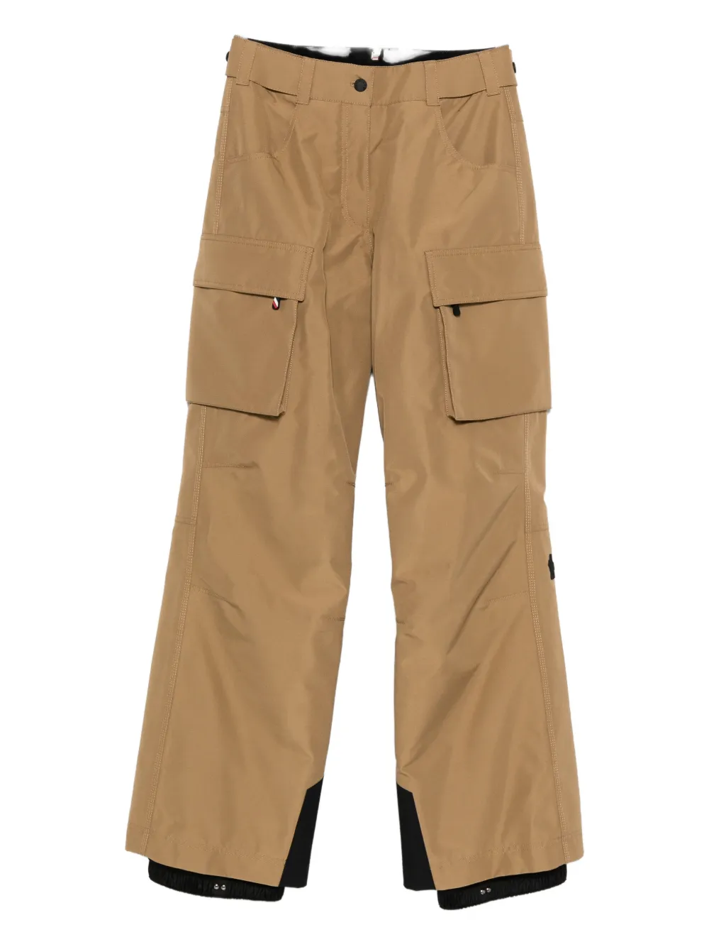 Moncler Flap-pocket Padded Ski Trousers In Brown