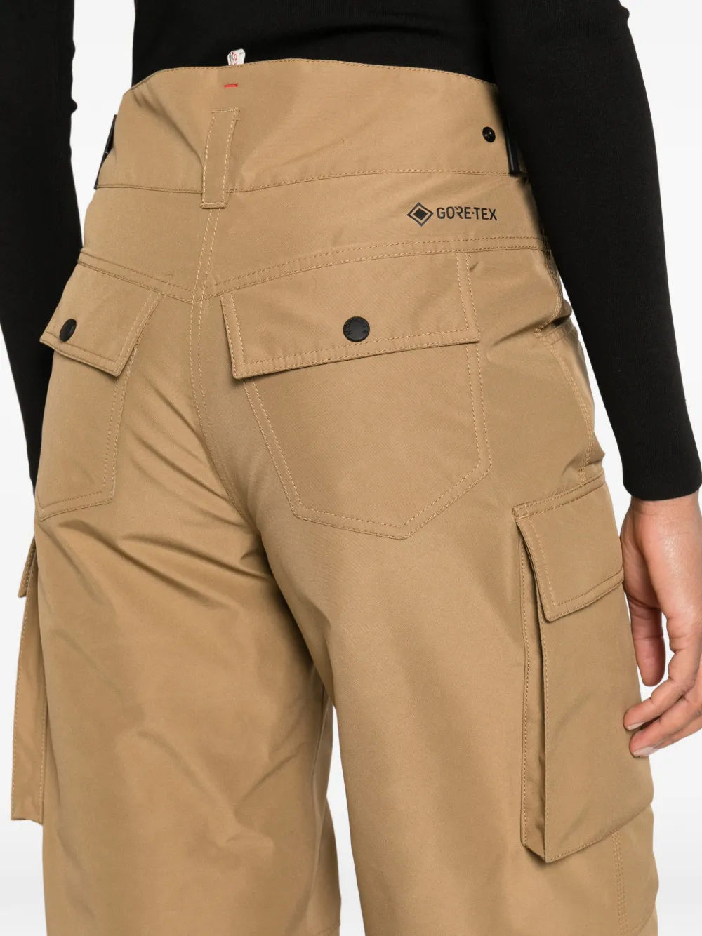 Moncler Flap-pocket Padded Ski Trousers In Brown