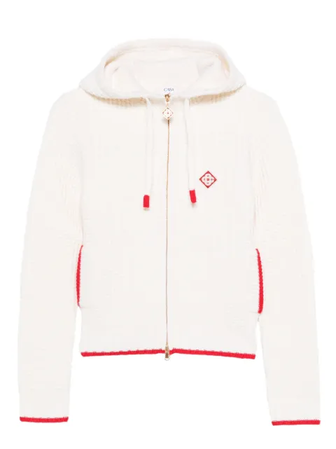 Casablanca waffle zip-up hoodie