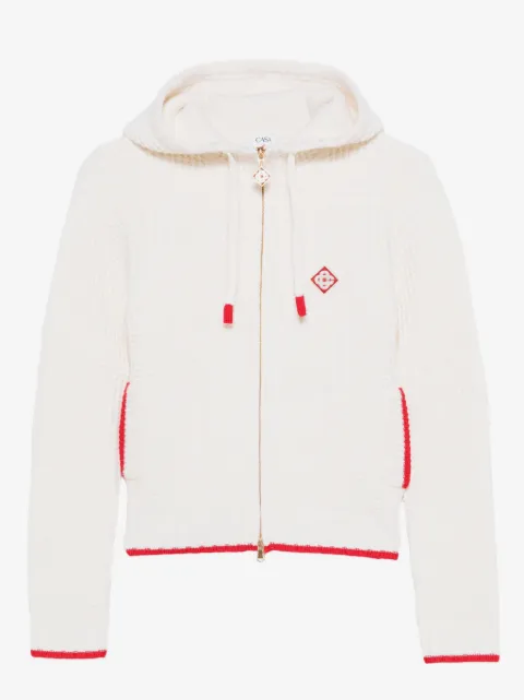 Casablanca waffle zip-up hoodie